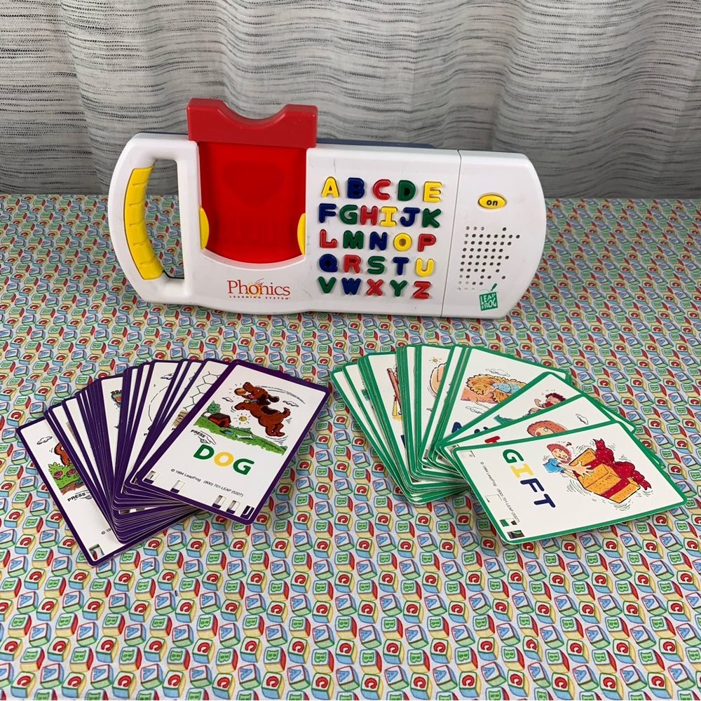 Phonics Learning System by LeapFrog with cards.